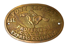 Letrero Pony Express placa metal liso acabado pátina caja fuerte segunda mano  Embacar hacia Mexico