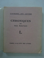 Leautaud chroniques. collectio d'occasion  Pontoise