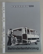 Arkusz prospektu Peugeot J9 Nivo Pojazd dla osób niepełnosprawnych opuszczany stojak 01/1981 na sprzedaż  Wysyłka do Poland