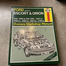 Ford Escort & Orion 1990 - 1995 HAYNES WORKSHOP MANUAL for sale  Shipping to South Africa