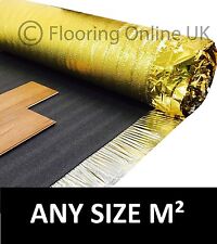 5mm or 6mm Gold Underlay - Wood or Laminate Flooring Acoustic & Heat Insulation for sale  Shipping to South Africa