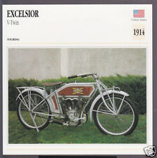 Usado, Tarjeta fotográfica Excelsior V-Twin 750cc (746cc) motocicleta estadounidense 1914 segunda mano  Embacar hacia Argentina