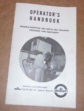 Miller  Gas Metal- Arc Mig Welding Trouble-shooting Handbook for sale  Shipping to South Africa