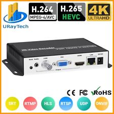 UHD 4K H.265 H.264 HDMI VGA CVBS Decoder HD SD Video Decoder SRT HTTPS HLS RTMP for sale  Shipping to South Africa