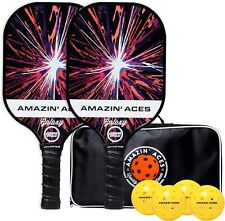 Amazin' Aces Signature Graphite Pickleball Paddles Set of 2, Pickleball Rackets for sale  Shipping to South Africa