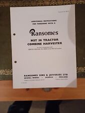 Ransomes combine leaflet for sale  NORWICH