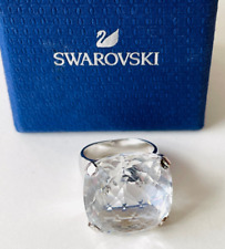 GENUINE SWAROVSKI CLEAR CRYSTAL SILVER TONE RING (boxed) (A/F) for sale  Shipping to South Africa