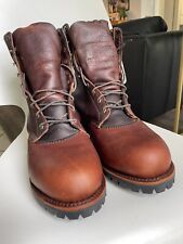 Chippewa Logger Boots Brown Vibram Sole 12E Insulated Soft Toe for sale  Shipping to South Africa