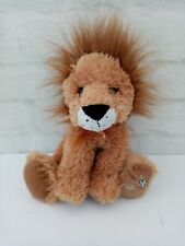 Russ Shining Stars Lion Soft Toy Beanie Brown Sitting 8" Cuddly Plush Animal, used for sale  WIGAN