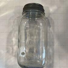 Vtg Clear Glass Hazel Atlas Embossed H Over A Half Gallon Mason Jar Error On M for sale  Shipping to South Africa