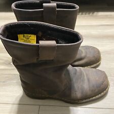 Dr Martens Industrial Leather Steel Toe Work Pull On Mens Boots Brown Size 12 US for sale  Shipping to South Africa