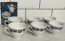 Used, 6 x RORSTRAND SILJA TEA CUPS MARIANNE WESTMAN SWEDEN c1960's + ORIGINAL LEAFLET for sale  Shipping to South Africa