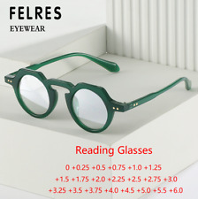 Usado, Óculos de leitura retrô redondo azul luz bloqueadora homens mulheres lentes transparentes novo comprar usado  Enviando para Brazil