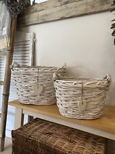 Pair white wicker for sale  LIVERPOOL
