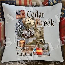 Silla/cubierta de almohada temática de la Guerra Civil Americana Cedar Creek Battlefield, Virginia, usado segunda mano  Embacar hacia Argentina