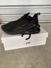 Used, Nike Air Max 270 Running Shoes Size 12 US Triple Black Low Sneakers Walk AH8050 for sale  Shipping to South Africa