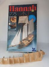 Boxed Hannah 1775 Artesania Latina Model Ship c1989 1:40 scale for sale  WOODBRIDGE