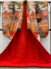 Uchikake Karaori Juni-Hitoe Style Decorated Wedding Bride Kimono Length 185cm JP, used for sale  Shipping to South Africa