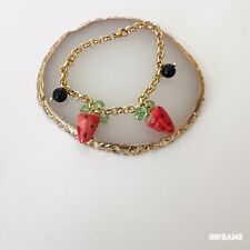 Bracciale fragole ceramica usato  Francofonte