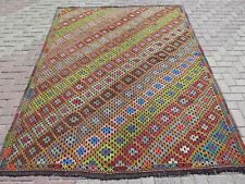 Tapete de lã turco Kilim, tapetes de área, tapete de assoalho feito à mão, Boho KelimRug 80"x103", usado comprar usado  Enviando para Brazil
