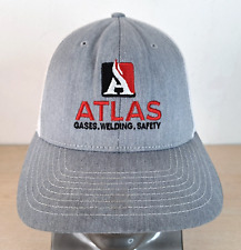 ATLAS GASES WELDING SAFETY ADJUSTABLE SNAPBACK TRUCKER/MESH HAT/CAP, GRAY/WHITE for sale  Shipping to South Africa