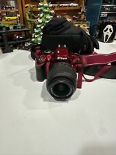 Câmera Digital SLR Nikon D3200 Vermelha AFS DX VR 18-55mm Usada Ótimo Estado comprar usado  Enviando para Brazil