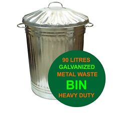90l galvanised trash for sale  Shipping to Ireland
