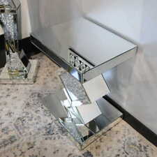 Stolik szklany glamour z kryształkami 50x40x65 stolik lustrzany F-0551 na sprzedaż  PL