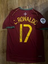 Camisa de Cristiano Ronaldo assinada à mão Portugal Copa do Mundo 2006 com certificado de autenticidade, usado comprar usado  Enviando para Brazil