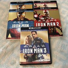 Iron Man Trilogy (4K Ultra HD) com 2 capas RARAS OOP!! Lote de 3!!, usado comprar usado  Enviando para Brazil