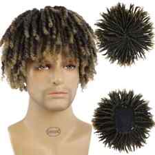 Synthetic Short Afro Twist Hair Braided Half Wig Clip in Toupee Hairpieces Male for sale  Shipping to South Africa
