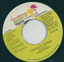 " TROUBLED WORLD." dennis brown. DIAMOND RUSH PROMOTION LIMITED 7in 1994. comprar usado  Enviando para Brazil
