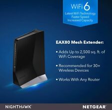NETGEAR Nighthawk WiFi 6 Mesh Range Extender EAX80 - 2,500 sq. ft. 30+ Devices for sale  Shipping to South Africa