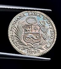 Dinero 1892 peruana d'occasion  Paris XVIII