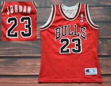 Camisa Chicago Bulls Champion Jersey Basquete Jordan Vermelha 23 140 9/10 Y M, usado comprar usado  Enviando para Brazil