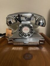 Telefone residencial retrô com fio botão antigo GPO Carrington - Cromado comprar usado  Enviando para Brazil