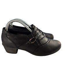 Sapatos Earth Origins Mavis Feminino 8.5 Couro Preto Slip-On 1.9" Salto Bloco 2019F, usado comprar usado  Enviando para Brazil
