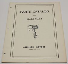 Used, 1961 Johnson Motors Sea Horse 5 HP Outboard Parts Catalog Model TN-27 for sale  Shipping to South Africa