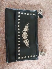 Cartera para mujer Harley Davidson con tachuelas o embrague de mano pequeño. Cartera de motocicleta  segunda mano  Embacar hacia Argentina