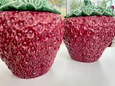 Vintage majolica strawberry for sale  SPALDING