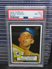 2006 Topps '52 Mickey Mantle Black #311 PSA 8 Yankees A932 for sale  Henrico