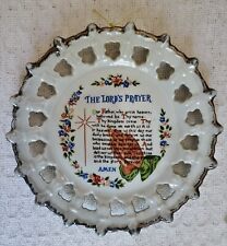 Vintage Decoratibe 8” Plate with The Lords Prayer VG Condition for sale  Jurupa Valley
