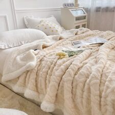 Cobertor de cama xadrez joga lã grossa lã jogar sofá-cama capa edredom colcha, usado comprar usado  Enviando para Brazil
