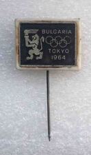 Rzadka vintage przypinka olimpijska NOC BUŁGARIA 1964 TOKYO JAPONIA plastik / aluminium, używany na sprzedaż  Wysyłka do Poland