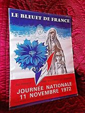 Affiche-Le Bleuet de france-Journée nationale 11 novembre 1972-Guerre 14/18 d'occasion  Yssingeaux