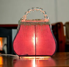 Abajur em forma de bolsa com borlas! Estampa rosa vintage *funciona! comprar usado  Enviando para Brazil