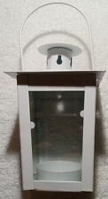 Mini lanterna vela suporte de metal vidro branco decorativo pendurado rústico 5"  comprar usado  Enviando para Brazil
