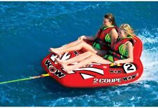 WOW Sports 2 Person Inflatable Towable Cockpit Tube for Boating Coupe Red for sale  Shipping to South Africa
