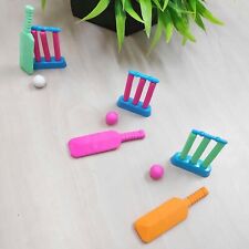 Cricket Kit Design Non-Toxic Rubber Pencil Eraser Set for Kids Stationery, for sale  Shipping to South Africa