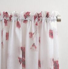 CONJUNTO DE 2 painéis de cortina de bolso com estampa floral haste voile transparente esmagada comprar usado  Enviando para Brazil